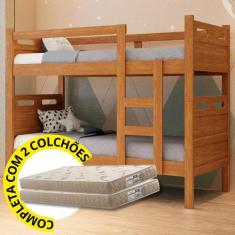 Beliche Barreto Vira Duas Camas com 2 Colchões D33 Gold - Barreto Lonç