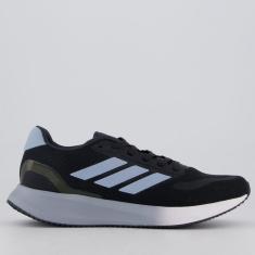 Tênis Adidas RunFalcon 5 Preto e Cinza-Masculino