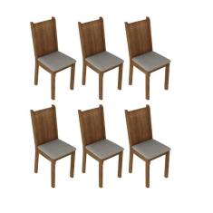Kit 6 Cadeiras Rustic Pérola Madesa 4290