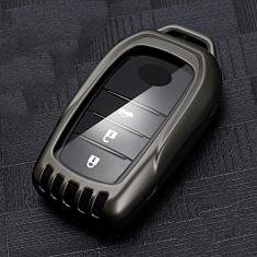 TPHJRM Porta-chaves do carro Capa de liga de zinco inteligente, adequada para Toyota Crown Highlander Camry RAV4 Carola Leling Prado 2020, Porta-chaves do carro ABS Smart porta-chaves do carro