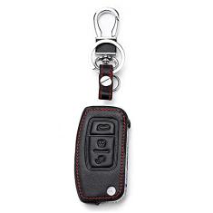 Capa para porta-chaves do carro Bolsa para porta-chaves inteligente de couro, adequado para Ford Ecosport Mondeo 3 Focus 3 2 Kuga Explorer, porta-chaves do carro ABS Smart porta-chaves do carro