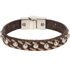 Pulseira Fabricada em Couro Bordado - Pyramid Country 16963