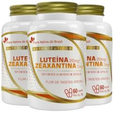 Kit 3x Luteína & Zeaxantina 60 cápsulas - Flora Nativa