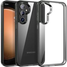 Rayboen Capa transparente para Samsung Galaxy S23 FE, [não amarela] Capa protetora à prova de choque slim fit para Galaxy S23FE com moldura de silicone antiderrapante e parte traseira rígida de