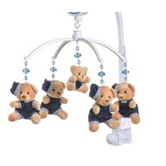 Móbile para berço musical e giratório Urso Boina Azul