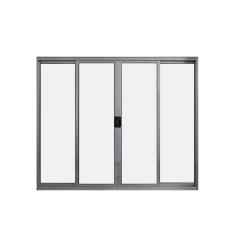 Janela 4 Folhas de Correr S/ Grade 1,00 X 1.20 Alumínio Brilhante Linha Modular - Hale