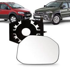Lente retrovisor fiat idea adventure palio locker 2004 a 2018 com base