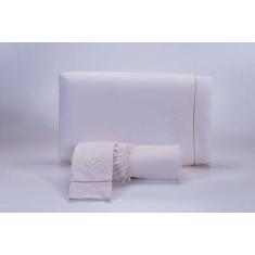 Jogo Lençol Casal Super King 3 Peças Palha 200 Fios Algodão - Thais En