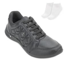 Tênis Kolosh Casual e Meia KL24-C3185, Preto, 35