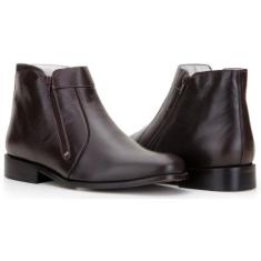 Bota Capelli Boots em Couro com Ziper Lateral Masculina, 42