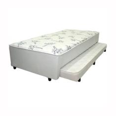 Cama Box Conugada D28 Solteiro Com Cama Auxiliar Bicama - Box Shop Móv