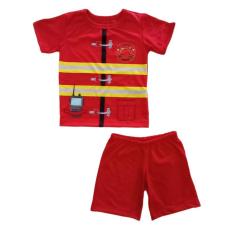 Conjunto Infantil Fantasia Bombeiro Camiseta e Short