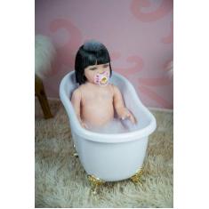 Bebê Reborn Boneca Menina Realista Pode Dar Banho E Itens - Cegonha Re