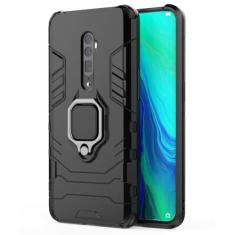 SORAKA Capa para OPPO Reno 10X Zoom com suporte para anel Capa Slim Fit de TPU macio Capa OPPO Reno 10X Zoom com placa de metal para suporte magnético de telefone para carro
