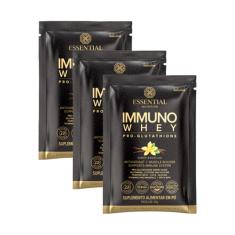 Kit 3X: Immuno Whey Pro-glutathione Baunilha Sachê Essential 25g