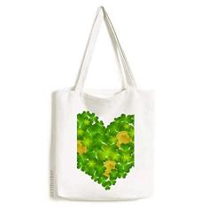 Clover Heart Ireland St. Patrick's Day sacola de lona bolsa de compras casual bolsa de mão