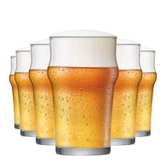 Ruvolo, Jogo de Copo Nonic P, Copo de Vidro para Cerveja 6 pcs 305ml