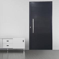 Porta Pivotante de Alumínio 210 x 120cm com Puxador Veneza Esquadrias Bergame Preto