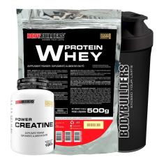 1x Whey Protein 500g + Creatina 100g + Coqueteleira - Bodybuilders-Unissex