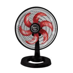 Ventilador de Mesa 127v Premium 50cm Preto com Vermelho Tron