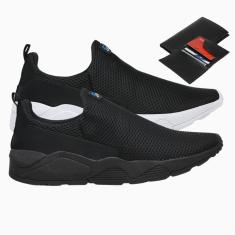 Kit 2 Tênis Masculino Esporte Academia Caminhada Dia a Dia + Carteira-Masculino