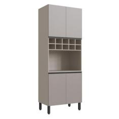 Paneleiro Torre Quente 4 Portas 1 Nicho para Forno e Adega - Quiditá