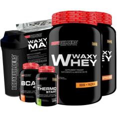 KIT 2x Waxy Whey 900g + BCAA 100g Tangerina + Thermo Start Powder 120g