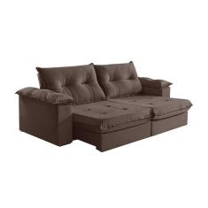 Sofá 2 Lugares Retrátil E Reclinável Martins M-164 Veludo Marrom