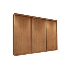 Guarda Roupas 3 Portas de Correr e 8 Gavetas Natus Plus Freijo Cumaru - Novo Horizonte