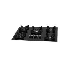 Fogão Cooktop Fischer 5Q TC Infinity Gás Mesa Vidro PRETO, Preto