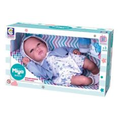 Brinquedo Boneca bebê miya reborn menino recém nascida Cotiplas 2648 -