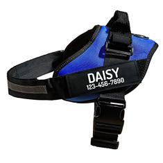 PawPawify Peitoral para cães personalizado sem puxar com nome e número de telefone, colete para animais de estimação personalizado resistente para evitar puxões, puxões ou asfixia, treinamento e