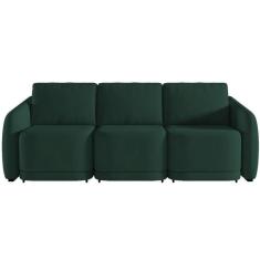 Sofá Cama Casal Para Sala 336cm Polska K04 Veludo Verde - Mpozenato