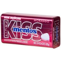 Drops Kiss Morango Lata 35G - 12 Unidades - Mentos