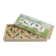 Jogo Da Memória De Madeira - Animais Brasileiros Em Extinção