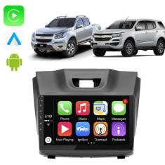 Kit Multimidia Android Carplay Blazer S10 2012-2016 9 Pol GPS Youtube 