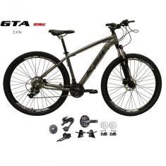 Bicicleta Aro 29 Ksw Xlt Kit 2x9 Gta Sunrun Freio Disco K7 11/36 Pedivela 24/38d Garfo Com Trava - Grafite Tam.19