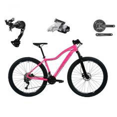 Bicicleta Aro 29 Absolute Hera Feminina Shimano Alívio E Altus 27v F/hidráulicos Garfo Trava - Rosa Tam.17