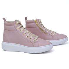 Tênis Academia Feminino Com Zíper Lateral Para Melhor Calce - gts, Ros