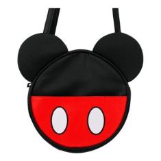 Bolsa Feminina Transversal Circular Rosto Mickey Disney