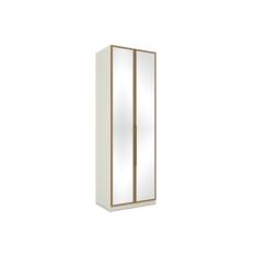 Módulo De Quarto Casal Guarda Roupa Mc04 Seletto C- 2 Portas C- Espelho E 3 Gavetas Areia-jequitibá - Henn