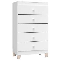 Quarto de Bebê 4 Portas com Gaveteiro Ternura Baby e Berço Lila Branco Brilho com Colchão para Berço Americano - Incorplac