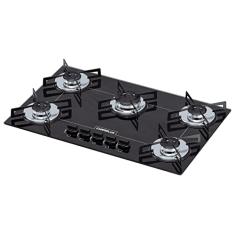 Cooktop 5 bocas Chamalux ultra chama preto Bivolt - GN Trempe de Chapa