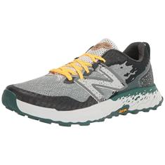 New Balance Fresh Foam X Hierro V7 masculino, Concreto/azul-petróleo vintage/calêndula quente, 39