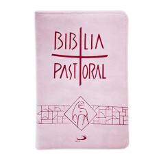 Bíblia Sagrada Pastoral Média Zíper Rosa - PAULUS