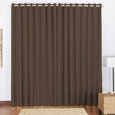 Cortina Blackout 2,00m x 1,70m Tabaco Tecido Blackout Corta Luz Sala Quarto Nova