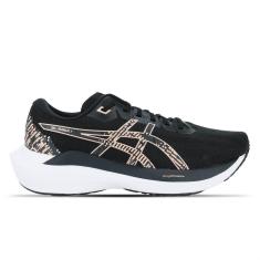 Tênis ASICS GEL-Shogun 7 - Feminino - Branco com Preto e Rosa-Feminino