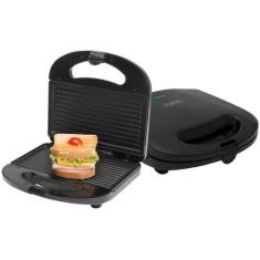 Sanduicheira Grill Fama FGR01 Britânia Antiaderente Preto, Preto, 110V