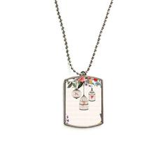 DIYthinker Colar para animais de estimação com pingente de corrente de aço inoxidável