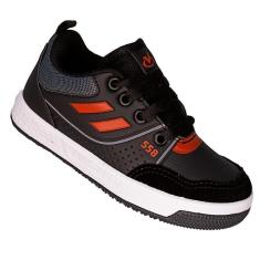 Tênis Infantil Napa Menino Via Vip Juvenil Cadarços VV3805-Masculino